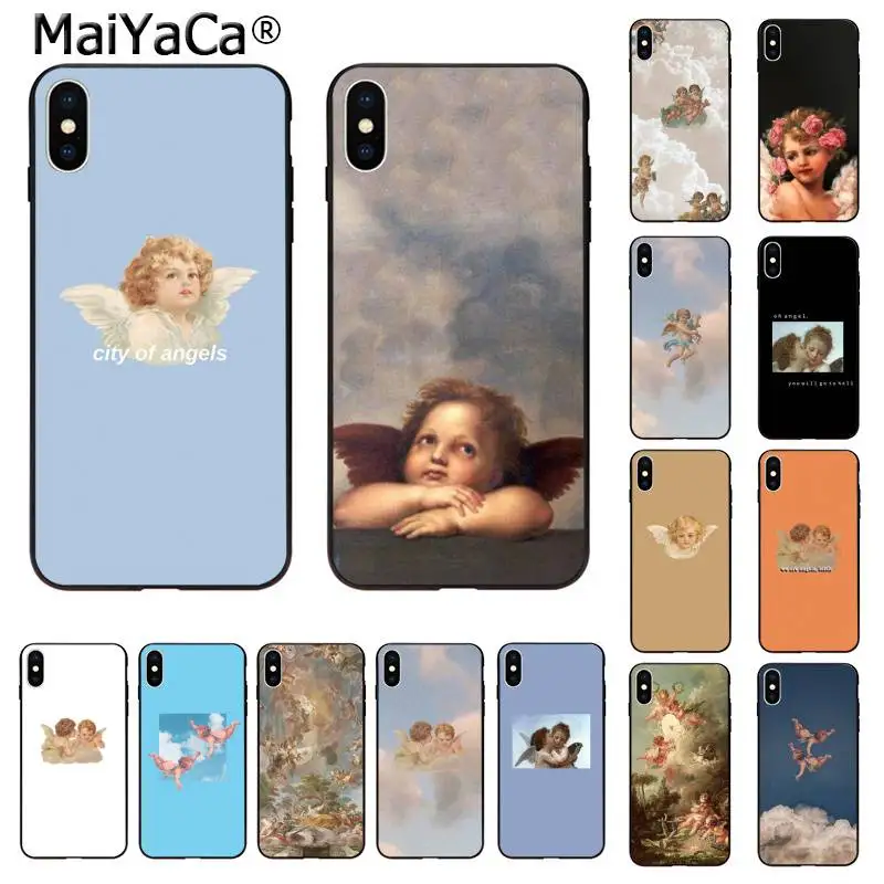Чехол для телефона MaiYaCa Renaissance angels чехол iphone SE 2020 11 pro XS MAX 8 7 6 6S Plus X 5 5S XR | Мобильные