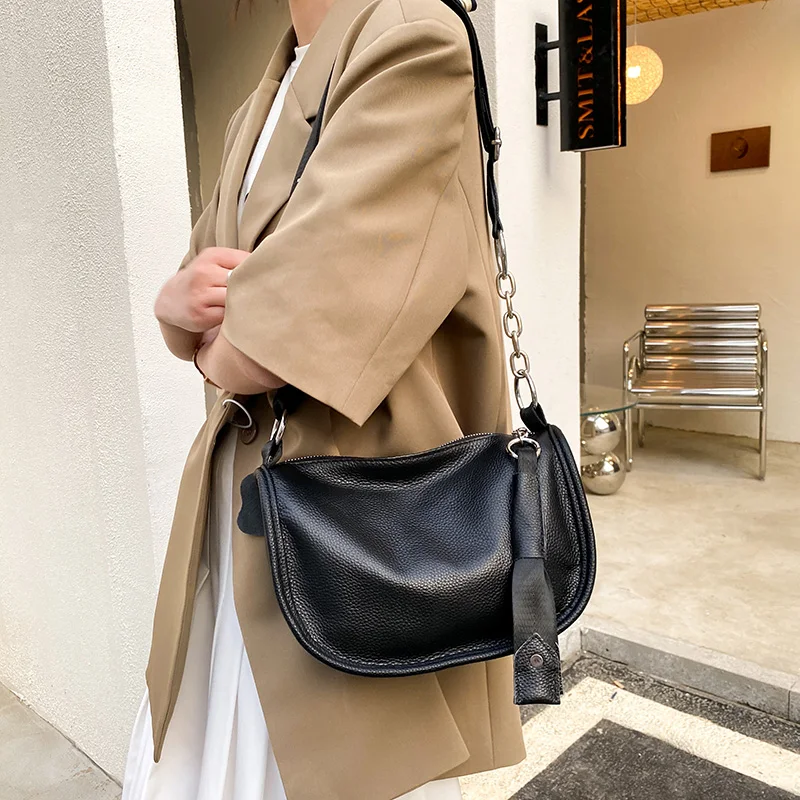 

High Quality Cowhide Women Handbags Women's Bag Genuine Leather Women Shoulder Bag Fashion Tote bags Luxury Female Messenger Bag