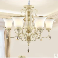 the living room bedroom chandelier crystal chandeliers simple european garden restaurant type resin luxury lighting lamp
