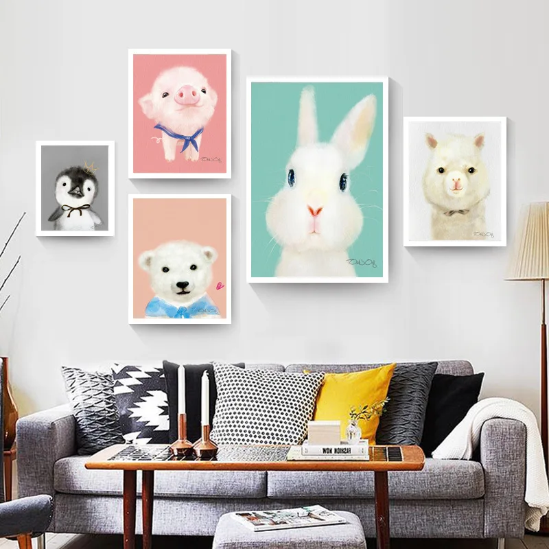 

Nordic Wall Art Canvas Painting Decorative Prints Wall Painting Poster Kids Room Decoration Kawaii Room Decor Living Room