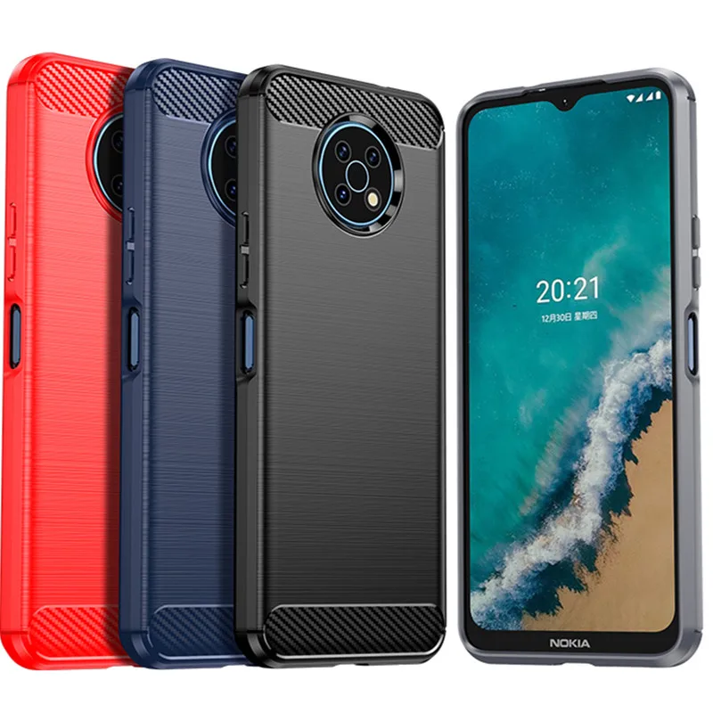 Funda suave de TPU para m&oacute;vil, carcasa de fibra de carbono para Nokia G50, X10, X20, G10, G20, XR20 G, 50, G50-1