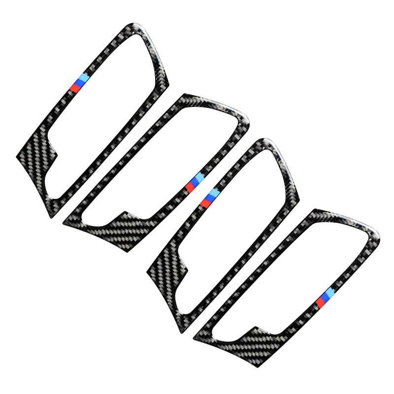 Углеродное волокно автомобиля накладка на внутреннюю дверную ручку Накладка