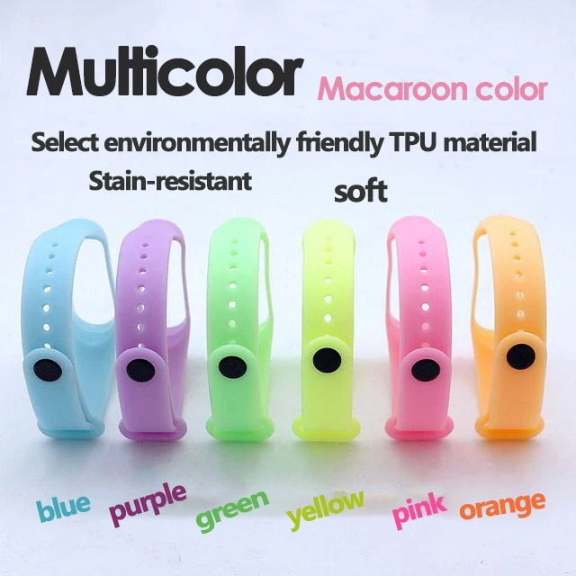 Светящийся ремешок для наручных часов miband 4 3 mi аксессуары с ночным освещением