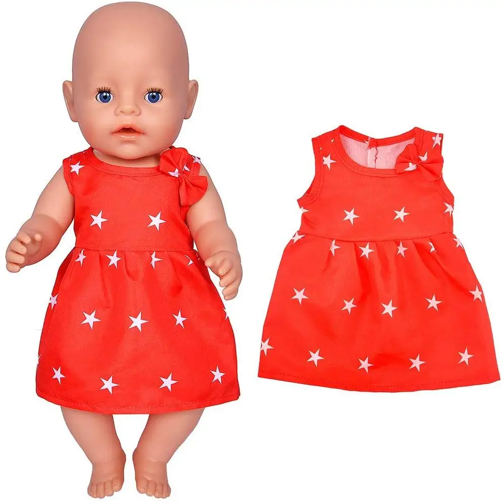 Fashion Clothes Suit Fit For 43cm Baby New Born Doll 17 Inch Dolls Clothes,Children best Birthday Gift - Цвет: Коричневый