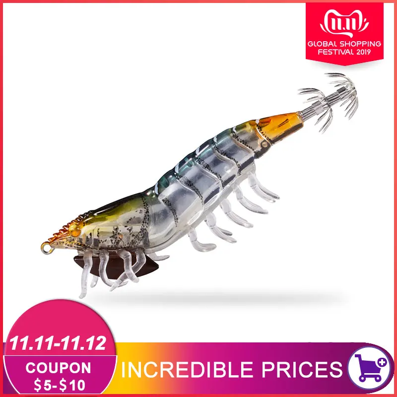 Hunthouse EGI Крючки креветки Приманка 11 см 20 г для блесна ловли кальмара leurre egi octopus calamar