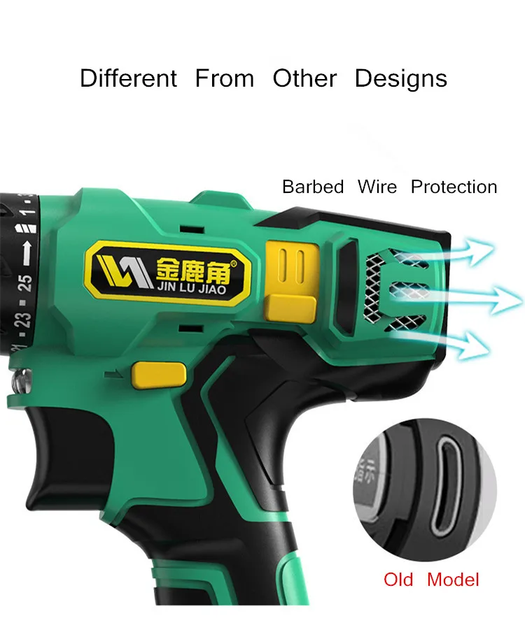 16 8 в перезаряжаемая литиевая батарея двухскоростная отвертка Водонепроницаемая