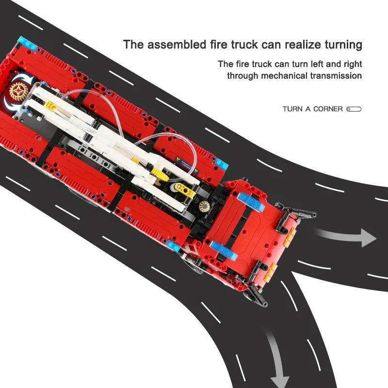 

Kid's toy building blocks can be sprayed fire truck model puzzle assembled 6-12 years old boy to insert building blocks
