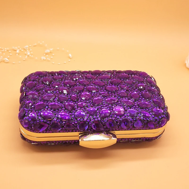 

BaoYaFang Purple Women wedding shoes high heels platform shoes Ladies Party Dress shoes with matching purse Big size 34-45