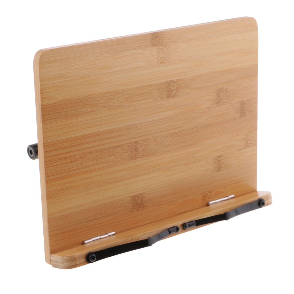 

BamBoo Book Stand - Reading Rest holder Cookbook Cook Stand/Foldable Tablet PC textbook/Music Document Stand/Desk Book Rest