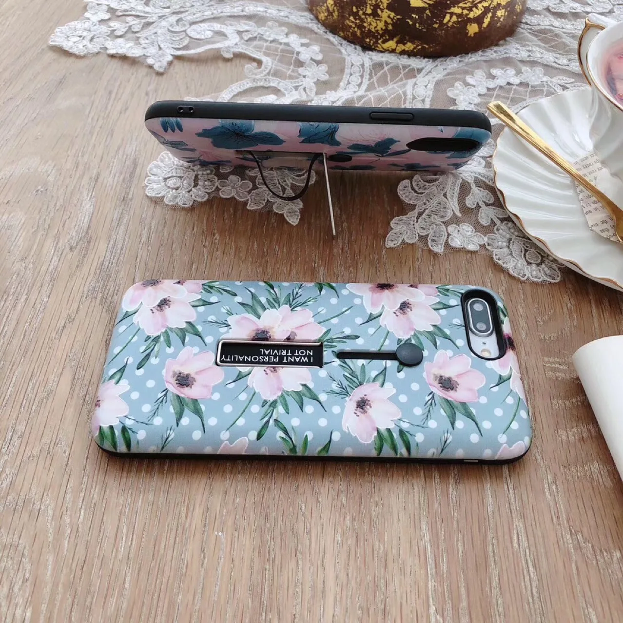 Женский чехол-подставка для телефона с цветком iPhone чехол на айфон 11 Pro Max XR XS 7 8 6 X