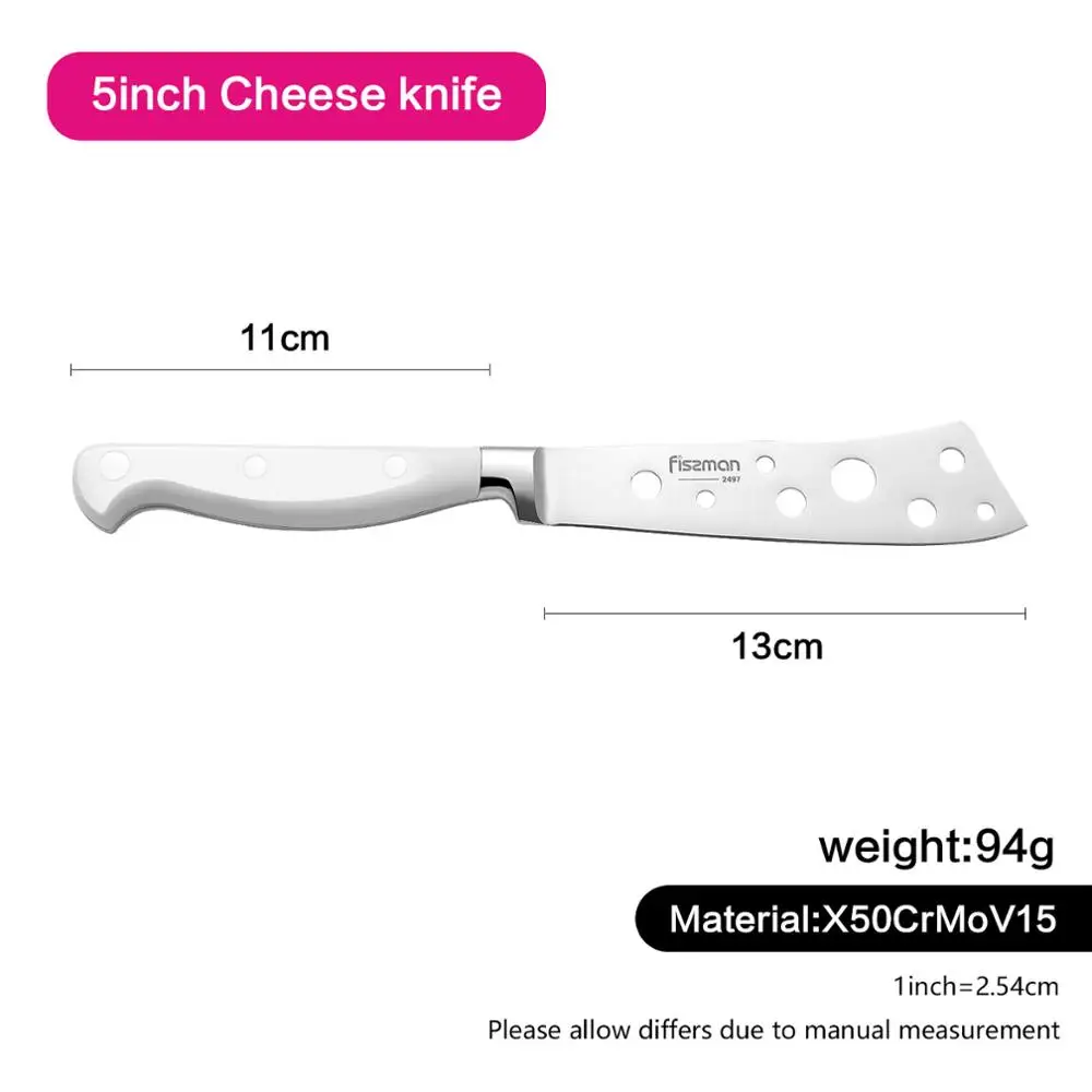 Кухонный нож FISSMAN Germen из стали, серия MONOGAMI, нож для нарезки сыра Santoku, обвалочный нож для очистки сыра - Цвет: Model 2497