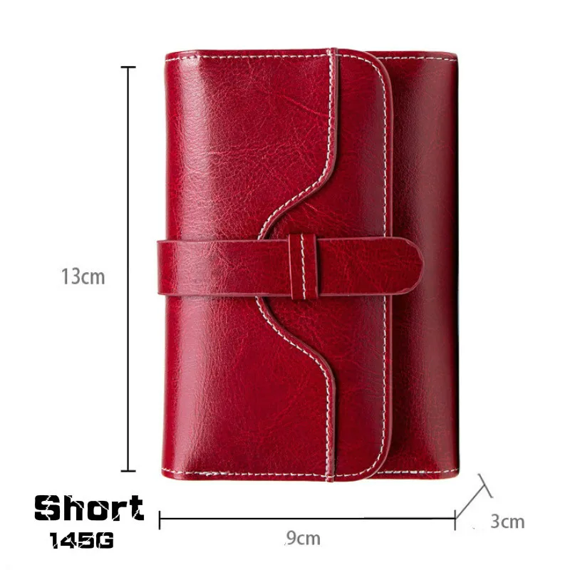 

High Quality Women's Genuine Leather Wallet Female Short RFID Anti Theft Card Holder Coin Purse Wallets for Women Fashion