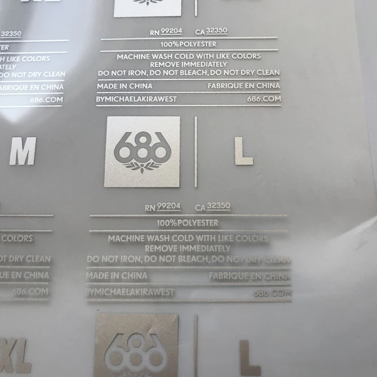 Этикетки с логотипом под заказ для нижнего белья термотрансферные тканевые