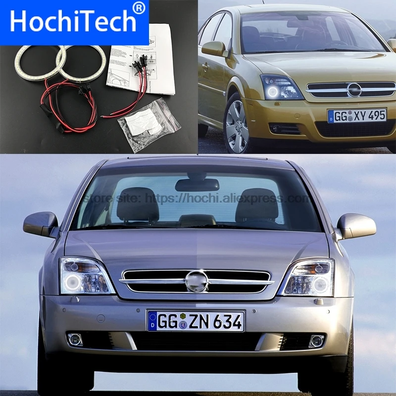 HochiTech Ultra bright SMD white LED angel eyes 2000LM 12V halo ring kit daytime running light DRL for Opel Vectra C 2002-2004 | Автомобили
