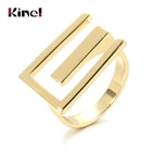 Kinel уникальный дизайн хип-хоп массивные кольца модные золотые полые партии минималистичный стиль ювелирные изделия винтажные кольца для женщин
