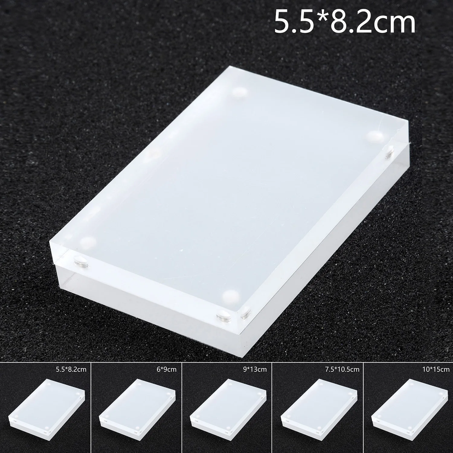 

Dual-faced Clear Crystal Picture Frame Non-Toxic Right Angle Acrylic Photo Frame Set Thickness 0.8+0.8cm Price Tag Home Decor