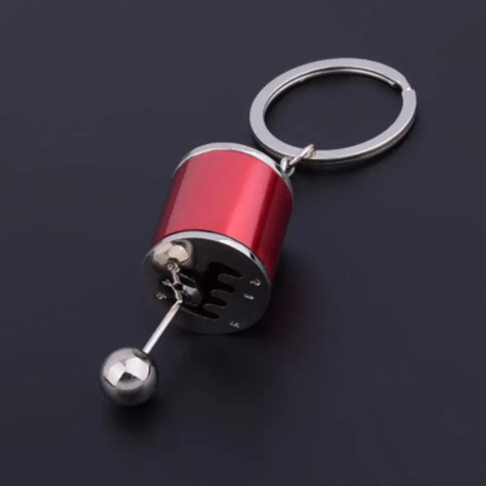 red Брелок кольцо брелок для ключей автомобиль 6 скоростей коробка передач переключения передач гоночная тюнинг модель авто аксессуары - Название цвета: red