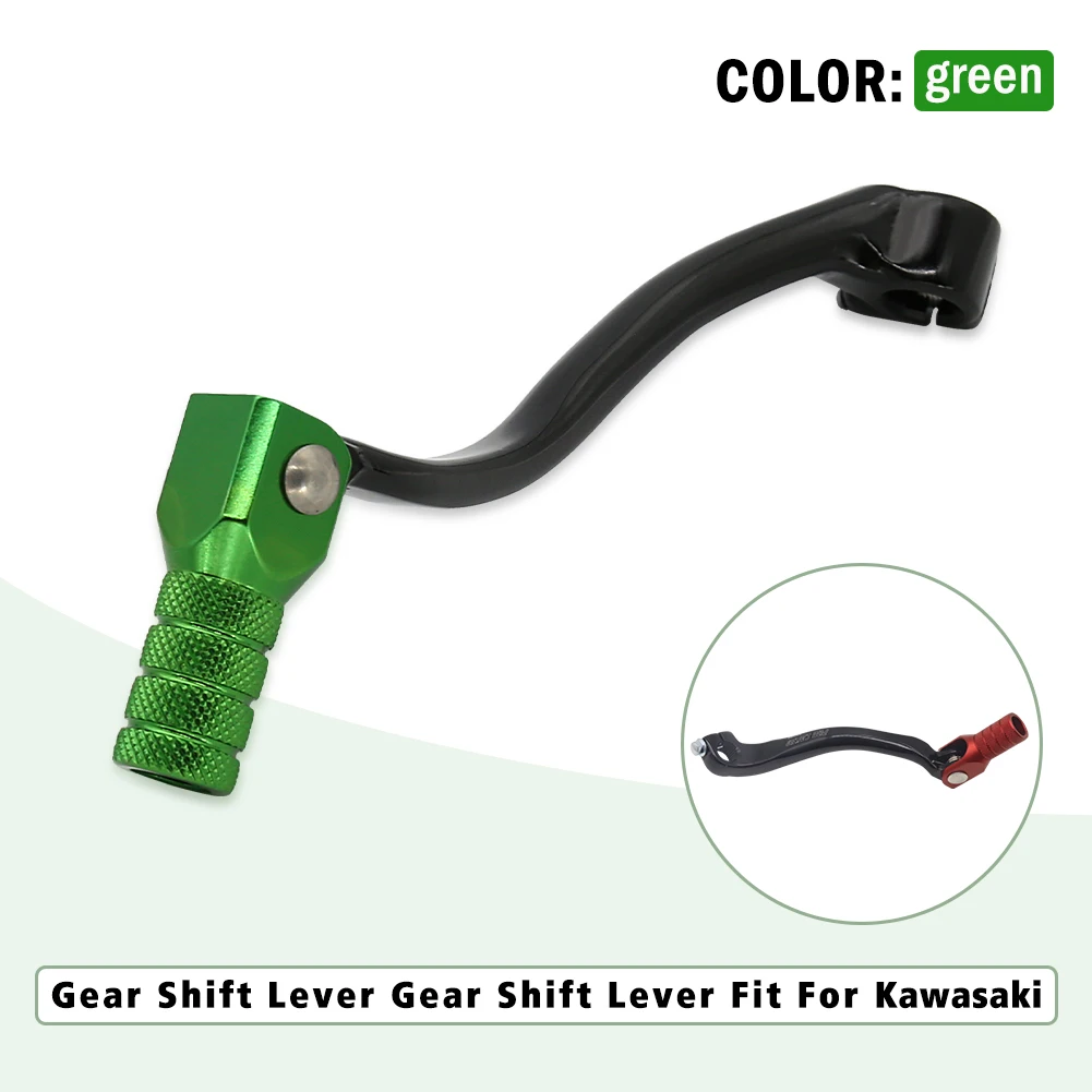 

Motorcycle Alluminium Forged Gear Shift Shaft Lever Folding Lever Tip For KAWASAKI SUZUKI RMZ250 KX250F 2004-2006 Motorcross
