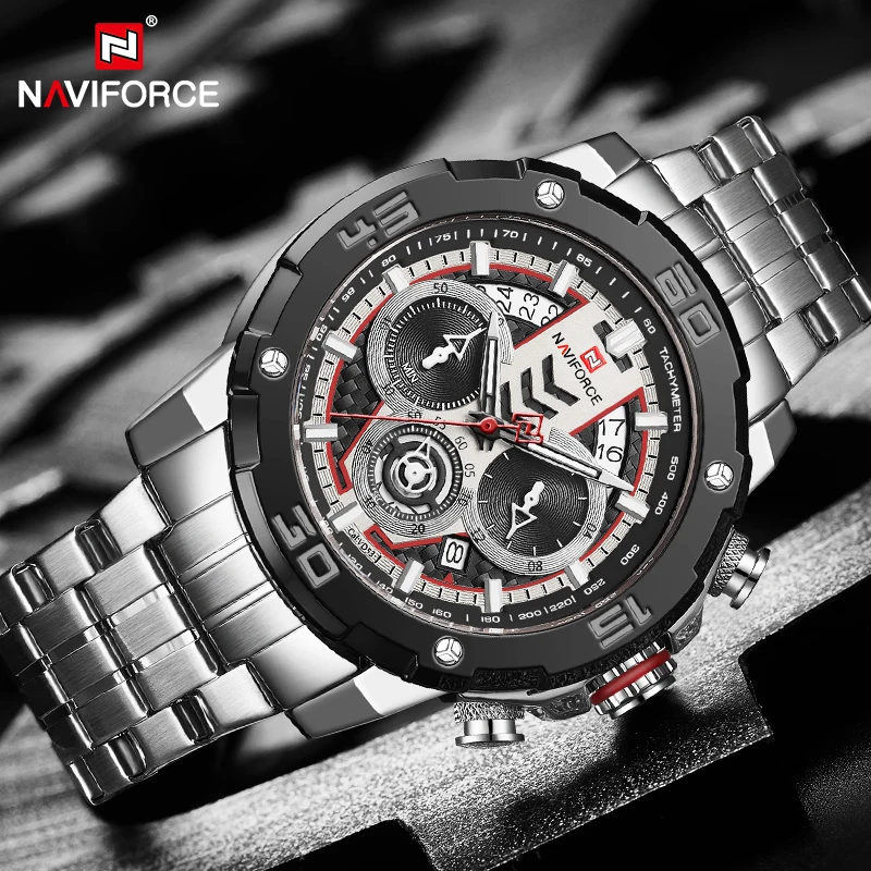 NAVIFORCE Sport Mens Watches Luxury Men Chronograph Military Quartz Wristwatch Date Waterproof Clock Male Relogio Masculino 2020 | Наручные