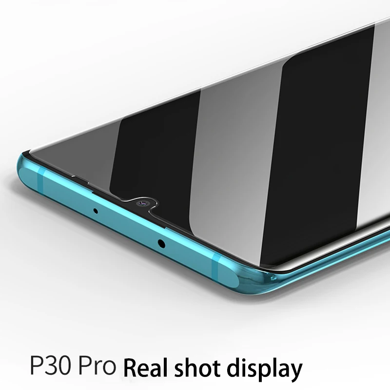 Прозрачное изогнутое жидкое ультрафиолет закаленное стекло для huawei P30 pro P20 lite mate