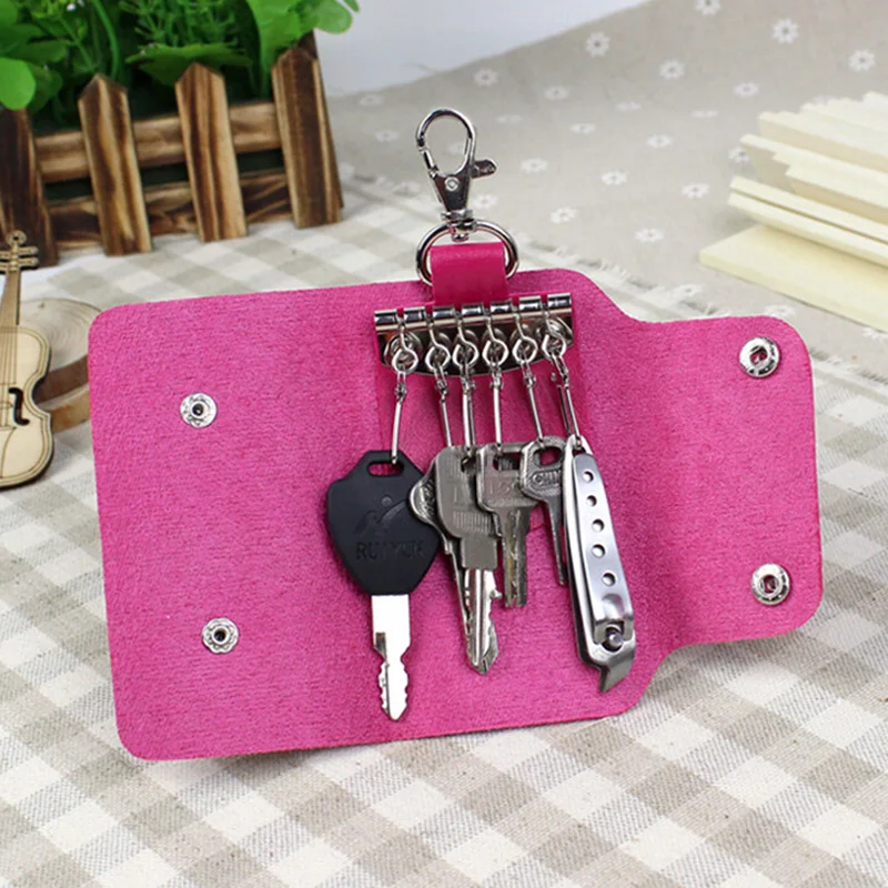 

1Pcs PU Leather Key Chain Accessory Pouch Bag Wallet Case Key Holder