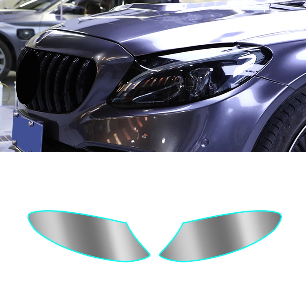 

For Mercedes-Benz E-Class W213 2016-2021 Car Headlight Tint Black Protective Film Transparent TPU Vinyl Wrap Sticker Accessories
