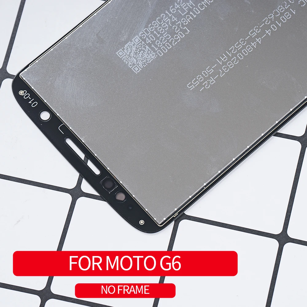 ЖК-дисплей для Motorola Moto G6 Xt1925 XT1925-3 Xt1925-5 ЖК-дисплей Экран Дисплей с сенсорным экраном Стекло дигитайзер передней рамкой в сборе