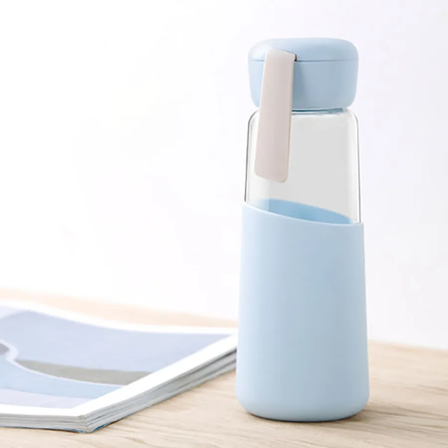 Корейские милые махровые носки Стекло бутылка для воды милый кот &quotMy Bottle&quot 500 мл