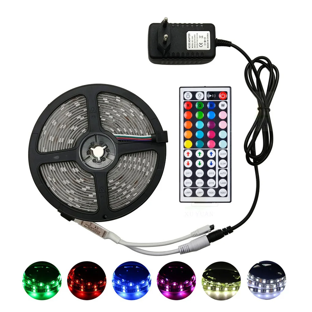 

EU Plug Led Light Strip RGB Colorful Smart Voice Waterproof Lamp Strip Changing with Remote Control Bare Plate Lamp Strip