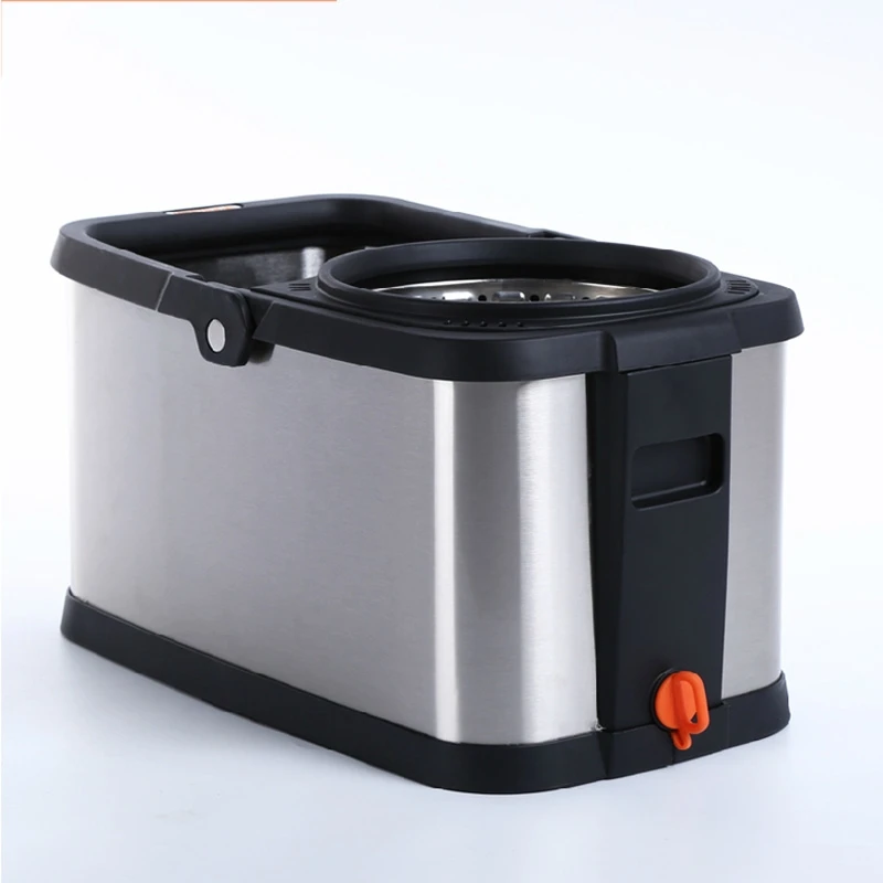 Вращающаяся швабра ведро из нержавеющей стали для швабр двойной подметает пол