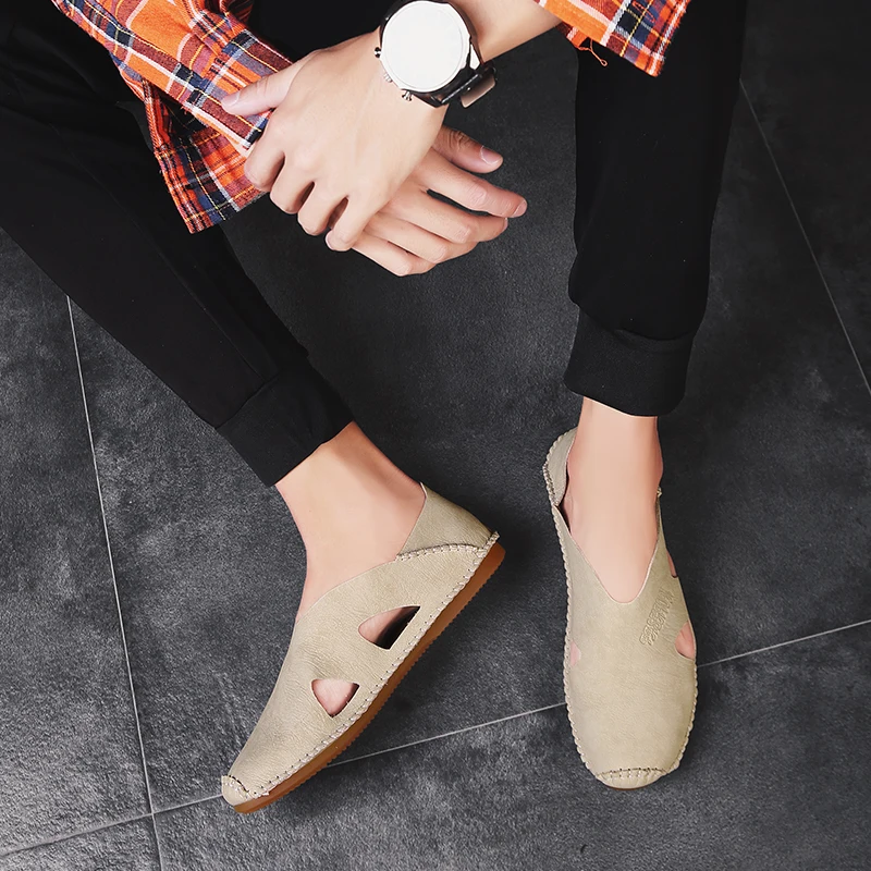 

Male Breathable Outdoor Breathable Anti Slip Casual Shoes For Men Beach Sandals Mesh Fabric Leisure Sneakers Summer Slippers