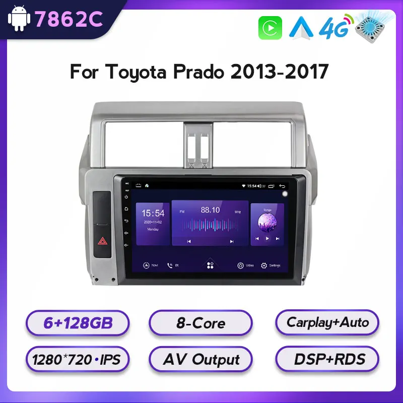IPS 6 + 128G Android 11 встроенный Автомобильный Радио плеер Carplay Мультимедиа GPS навигация