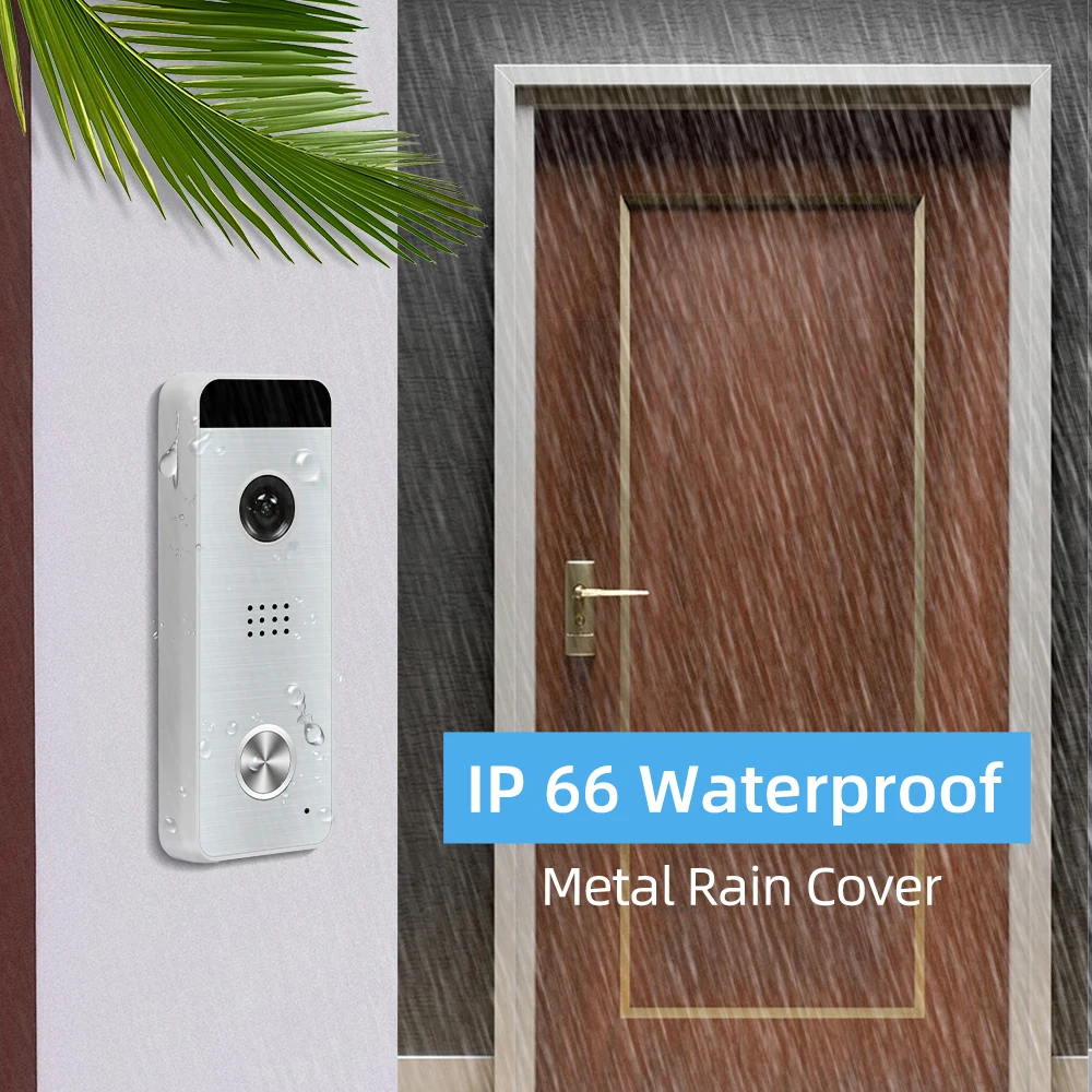 7-дюймовый видеодомофон для дома 4-проводная вилла с дверным звонком 1200TVL