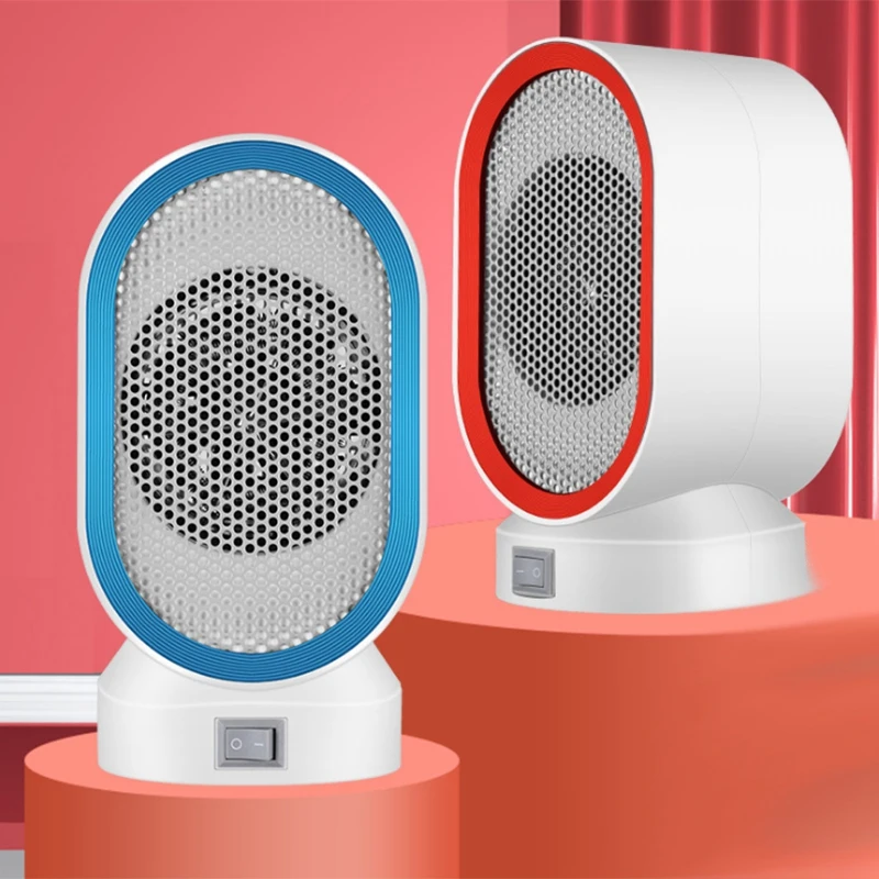 220V 400W Small Electric Heaters Fan Countertop Home Room Power Warmer for Winter Speed Hot Blue US Plug | Бытовая техника