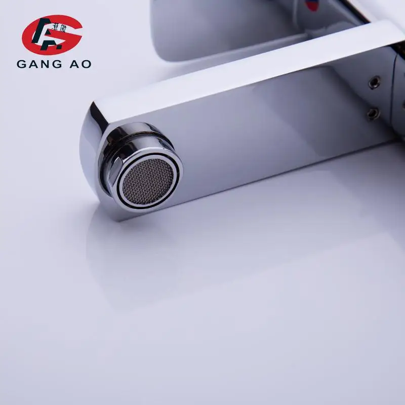 Матовый черный квадратный смеситель для раковины в ванную комнату с одной ручкой