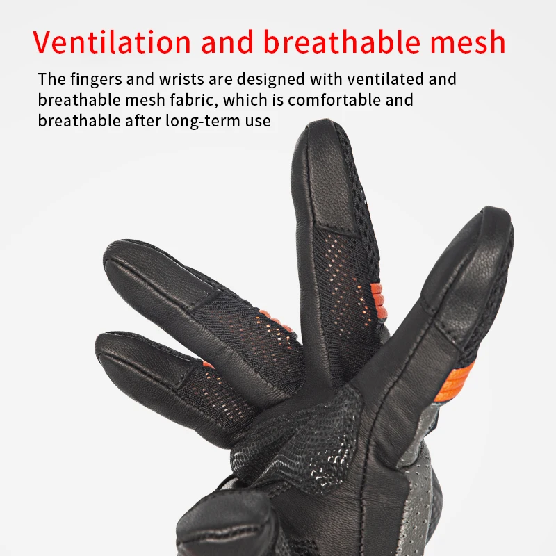 Мотоциклетные Перчатки из козьей кожи сетчатые защитные перчатки с закрытыми