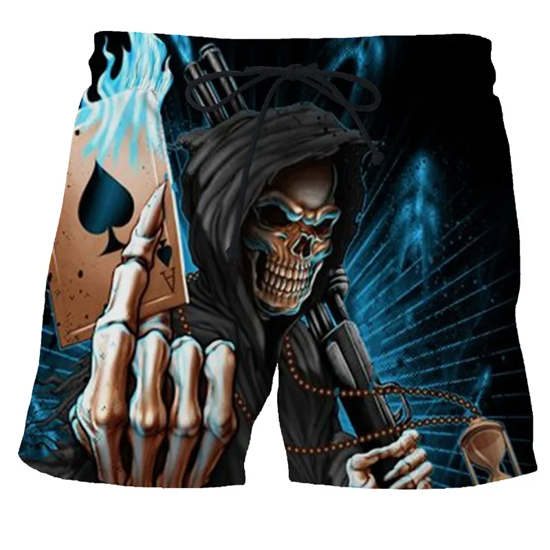 

Mens Clothing 2021 Summer 3D Printed Pattern Skull Casual Swimming Beach Oversized for Adult Swimsuit Beach Short Panties