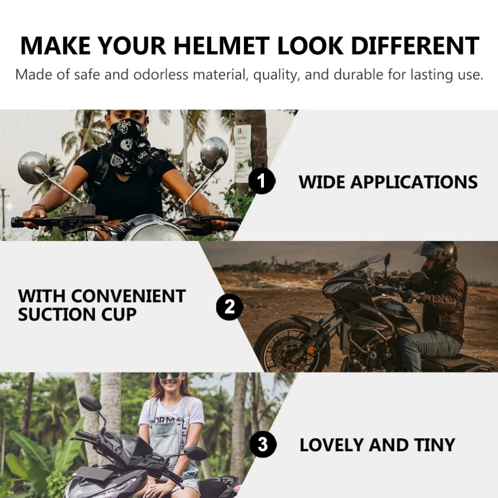 

Helmet Decoration Motorcycle Helmet Decor Accessories Wig Decor (Random Color)