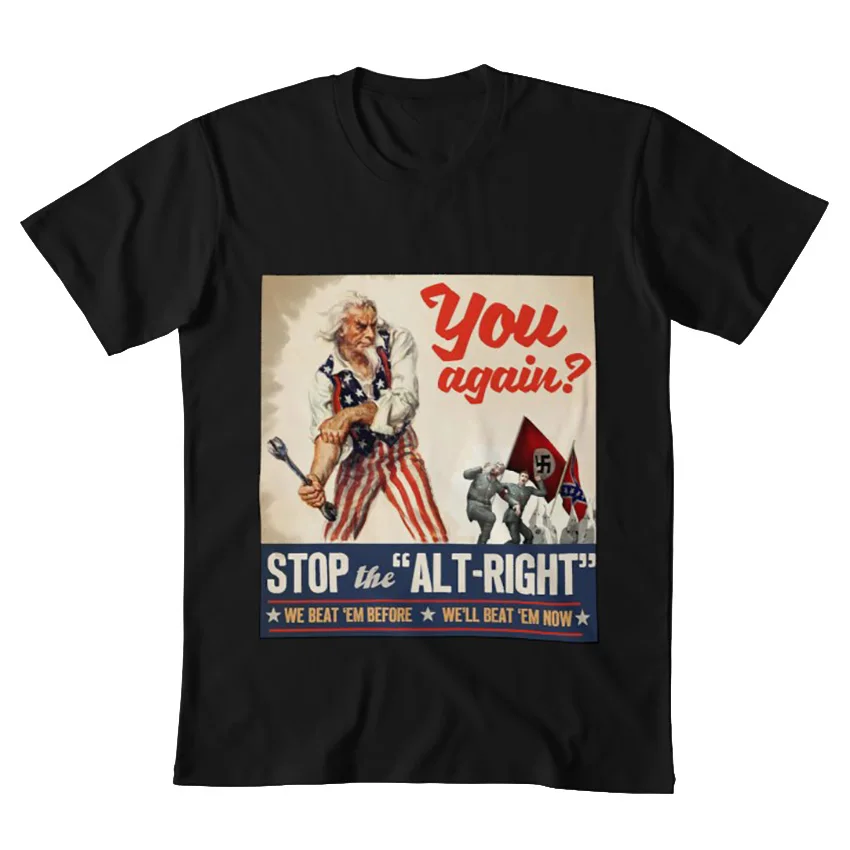 Antifa - Stop the Alt Right-Анти-Трамп футболка antifa friend of pod save america rachel maddow alt right elect | Мужская