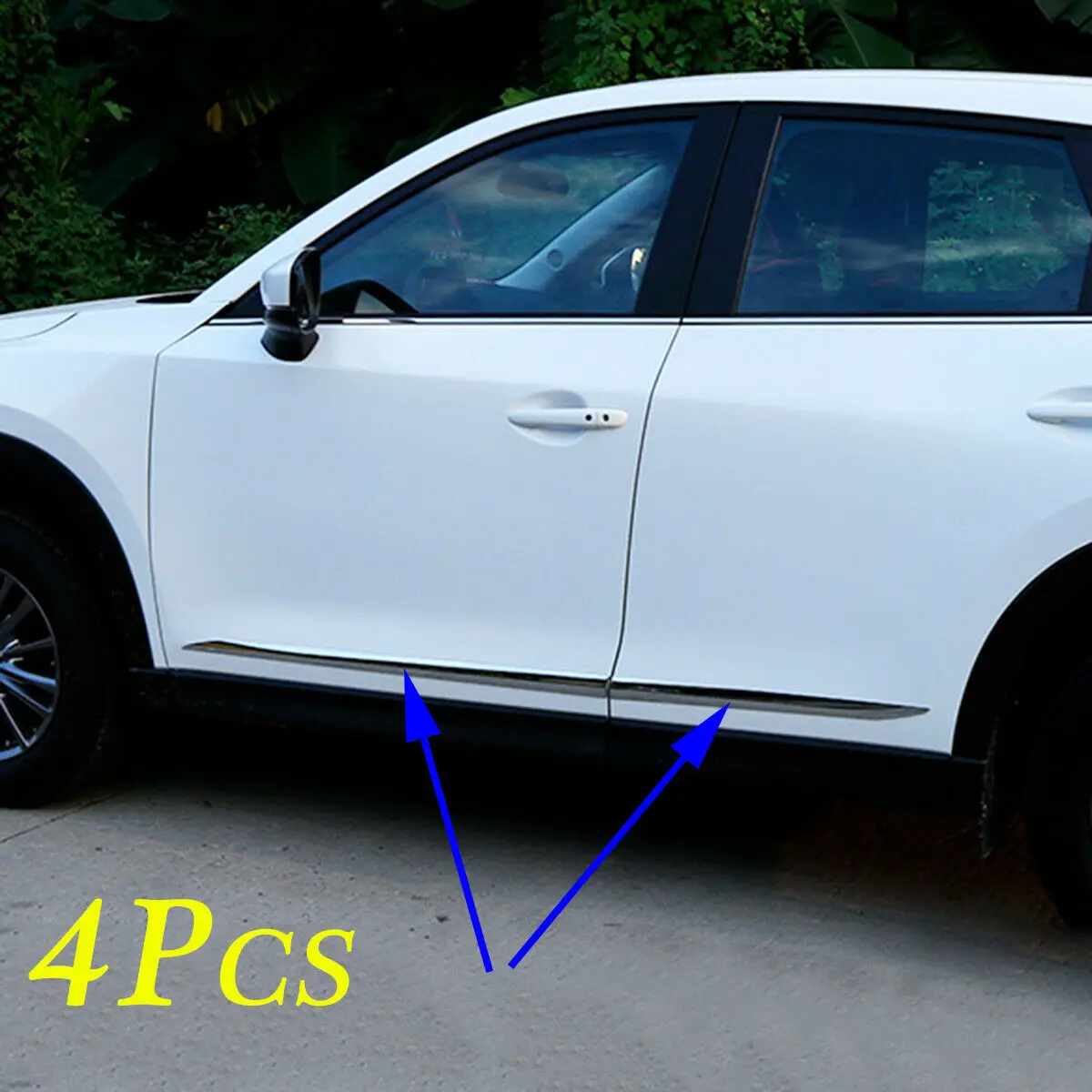 Абс хромовые аксессуары подходят для Mazda CX5 CX-5 KF двери тела боковые полосы молдинг крышка отделка украшения