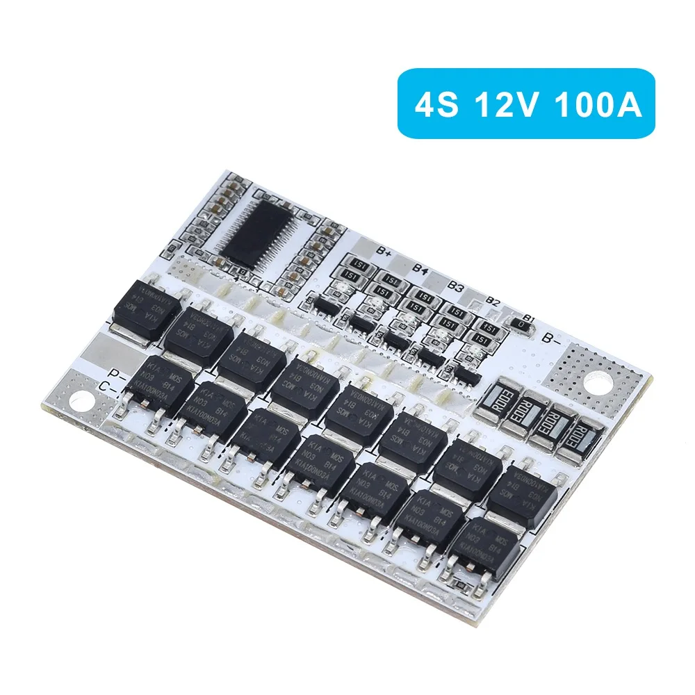 4S 12V 100A 3 s/4S/5S Bms 12 В 16,8 в 21 в 100a литий-ионная ЛМО тернарная литиевая батарея защита печатная плата литий-полимерный баланс зарядки Модуль - Цвет: 4S 12V 100A
