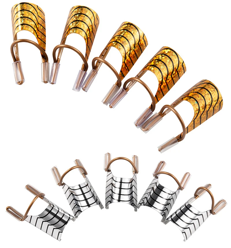 5 шт. дизайн ногтей C изогнутая форма удлинительные направляющие советы