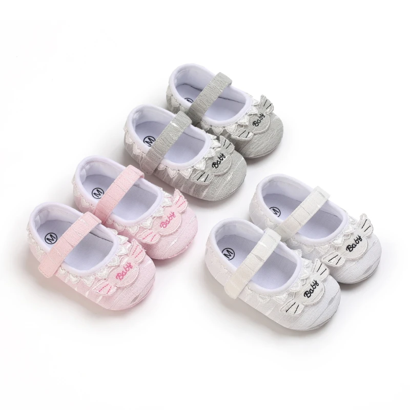 

Spring And Autumn Style Baby Angel Wings Flat Bottom Breathable Comfort 0-18 Months Walking Shoes Soft Soled Princess Shoes