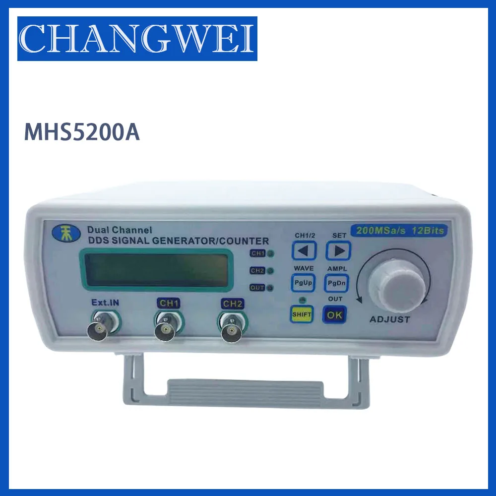 JUNTEK MHS5200A25MHz DDS Funzione Generatore di Segnale di Controllo Digitale Dual-channel contatore di Frequenza/metro Arbitrar
