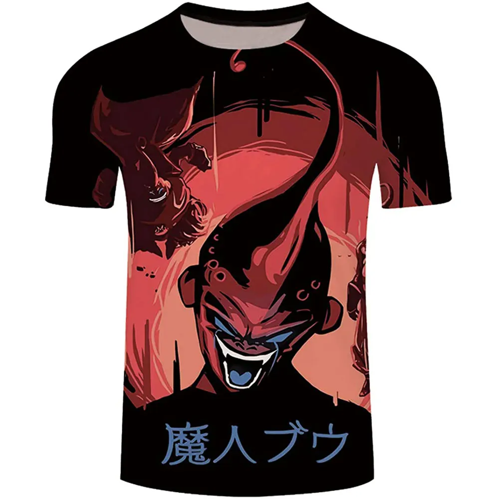

2021 New Anime Goku Tshirt Summer Men's Women Cartoon Printed 3D T-shirt O-Neck Male Hip hop Streetwear High Quality To