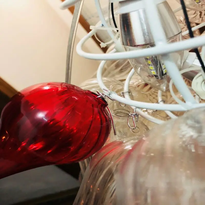 BGC 100% ручная работа выдувное стекло люстра цветные стекла на заказ для декора