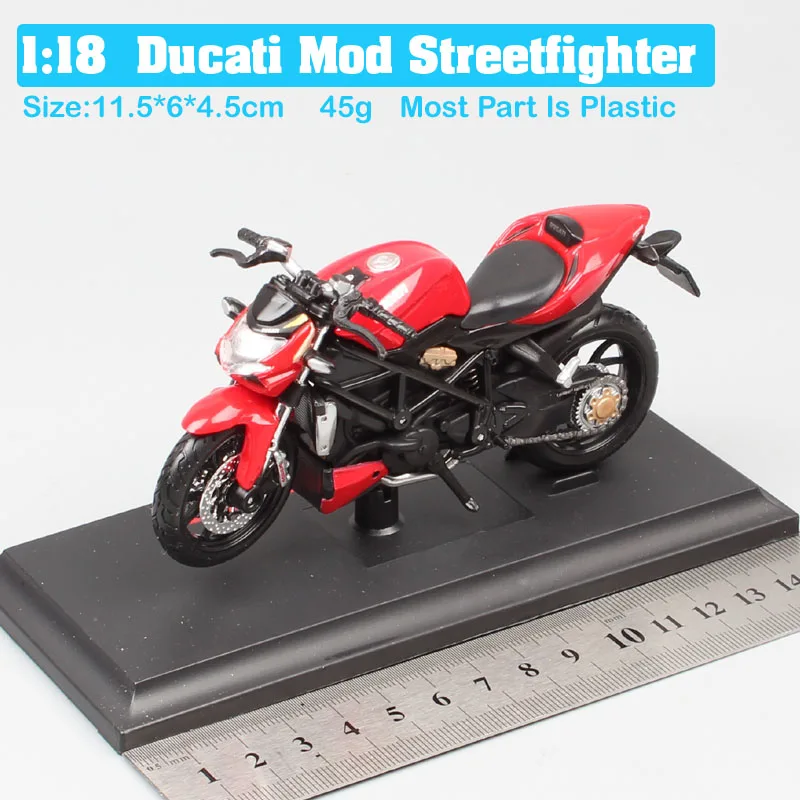 1/18 весы мини maisto moto Ducati Streetfighter S Streetbike Diecasts& Toy Vehicles mod игрушечный мотоцикл thumbnails childs - Цвет: Ducati streetfighter