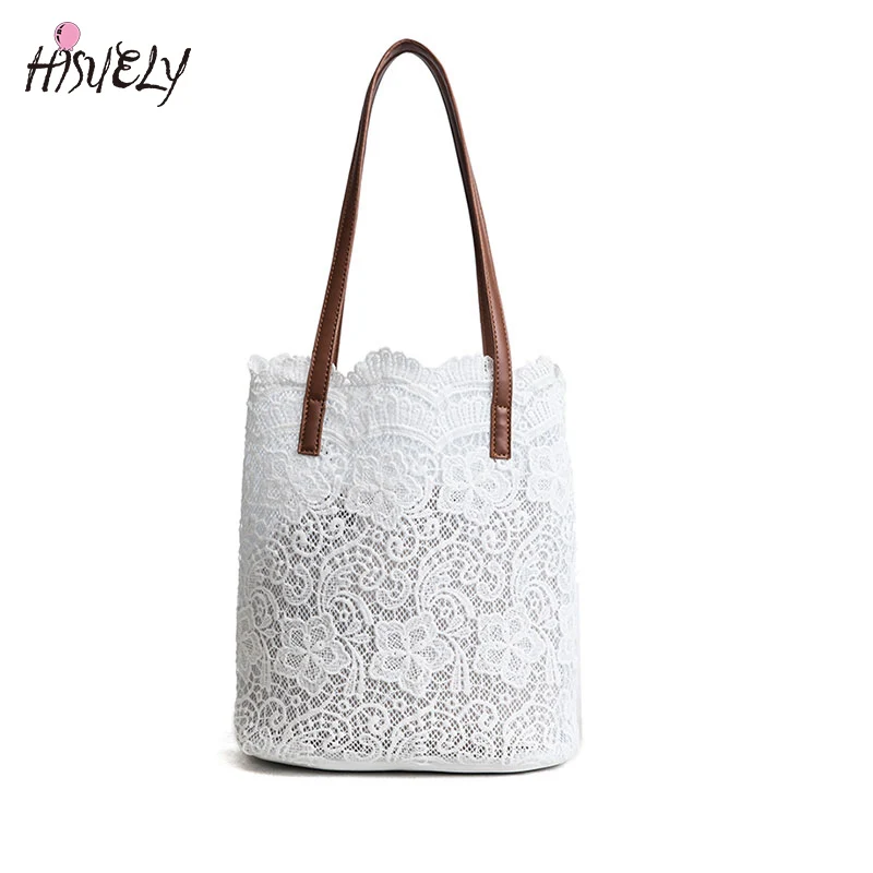 2021 модная кружевная женская сумка мессенджер элегантная пляжная через плечо с