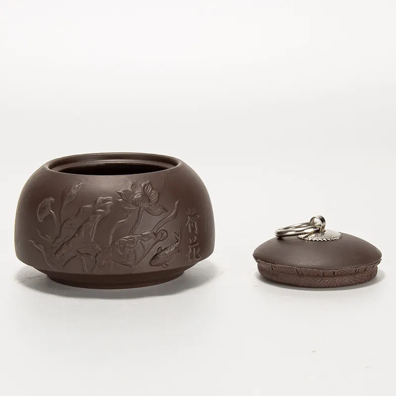 Зелёный чай герметичный ящик для хранения из фиолетовой глины под Коробки банки