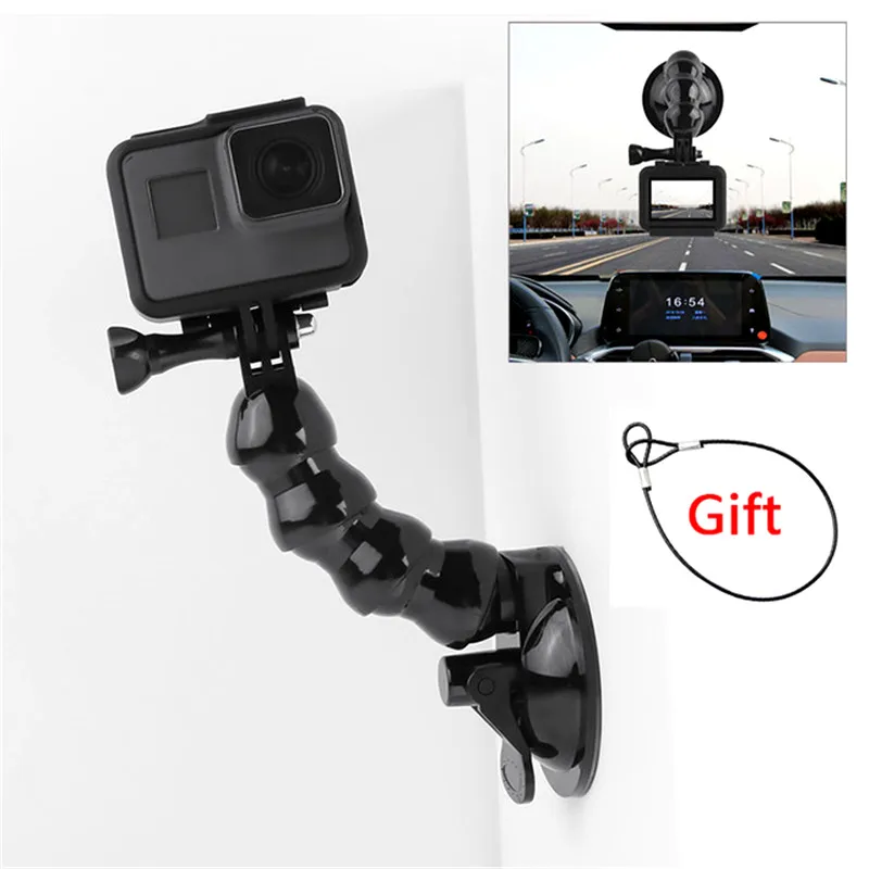 Автомобильный держатель на присоске из стекла с креплением на присоске для Gopro Hero 8 7 6 5 4 Sjcam Yi DJI OSMO аксессуары для экшн-камеры